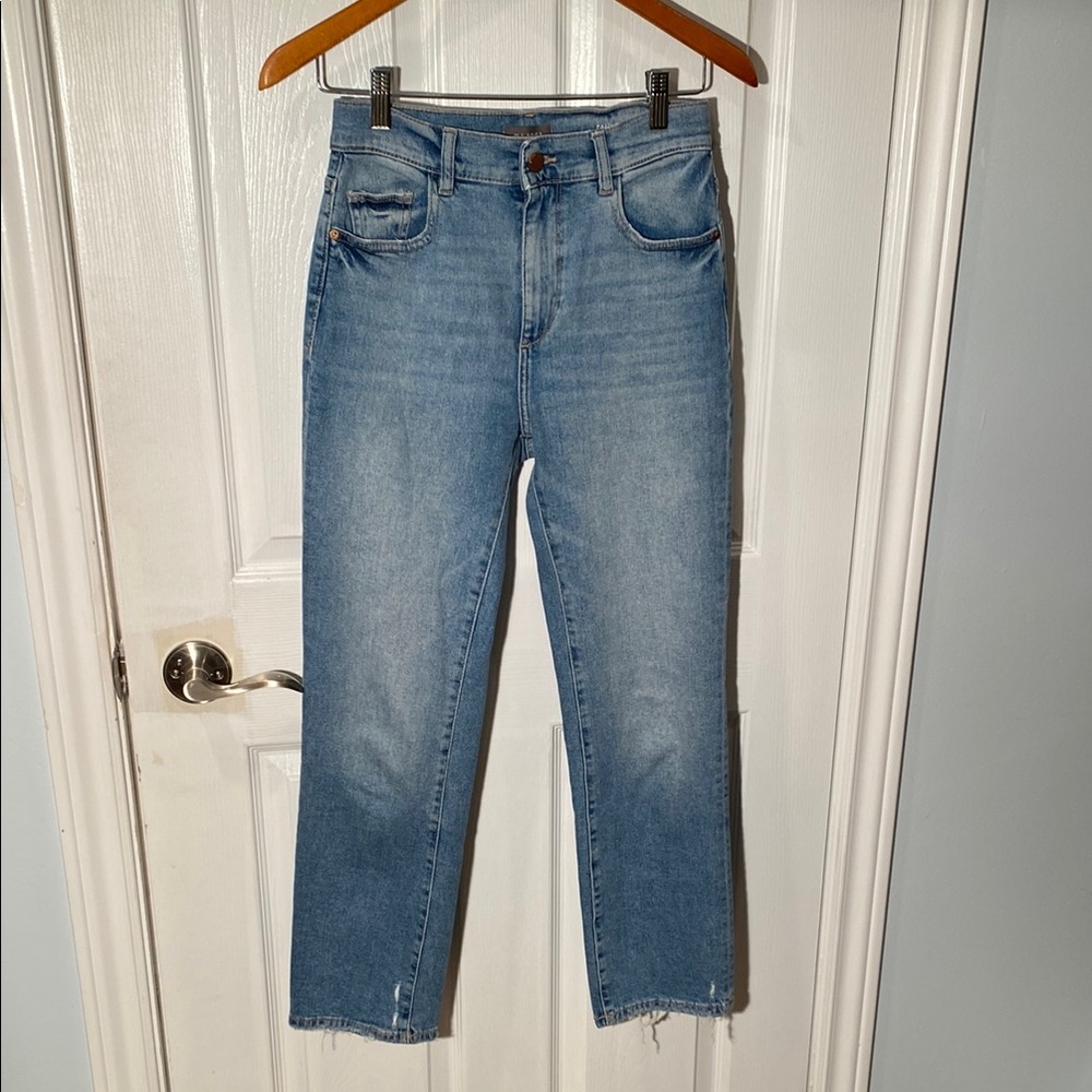 DL1961 Patti Straight High Rise Vintage Ankle Jeans - Sz 25 - Reef Blue Wash